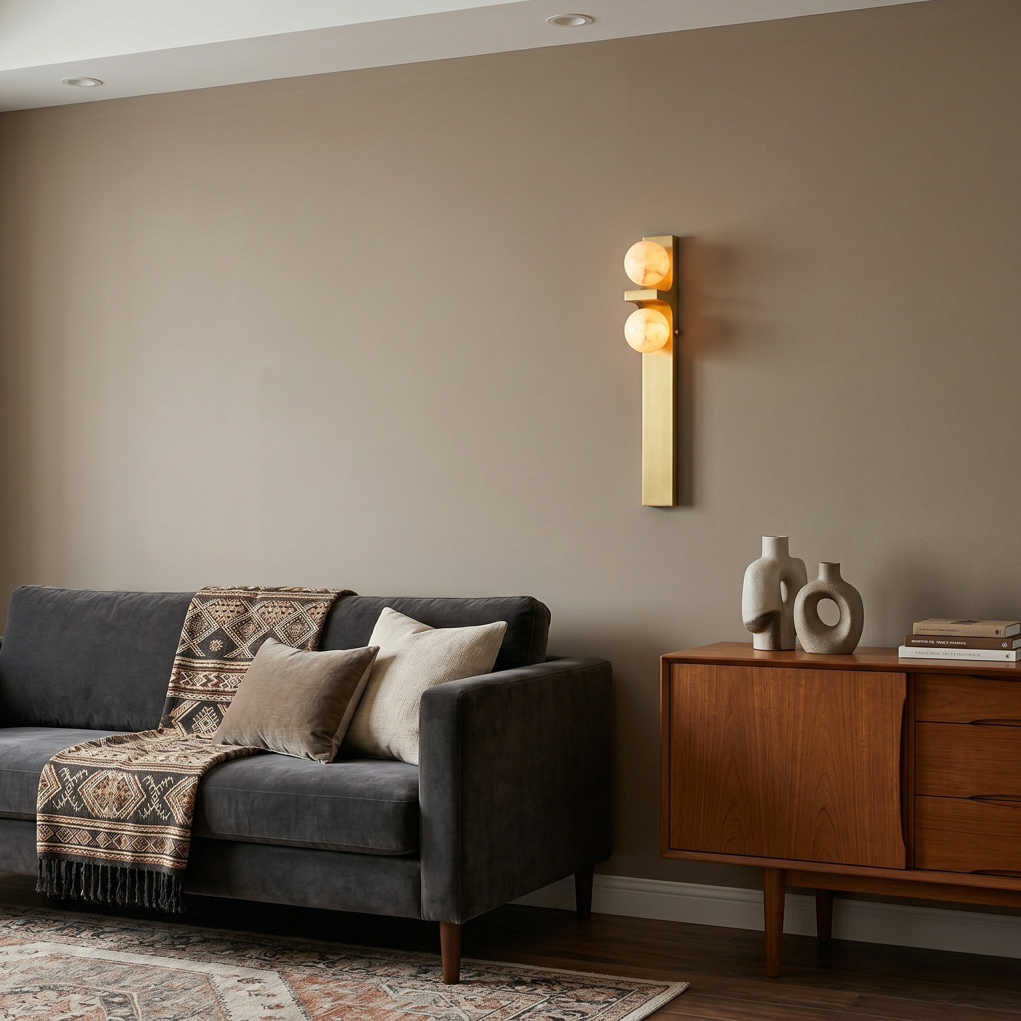 Auralen Alabaster Wall Sconce