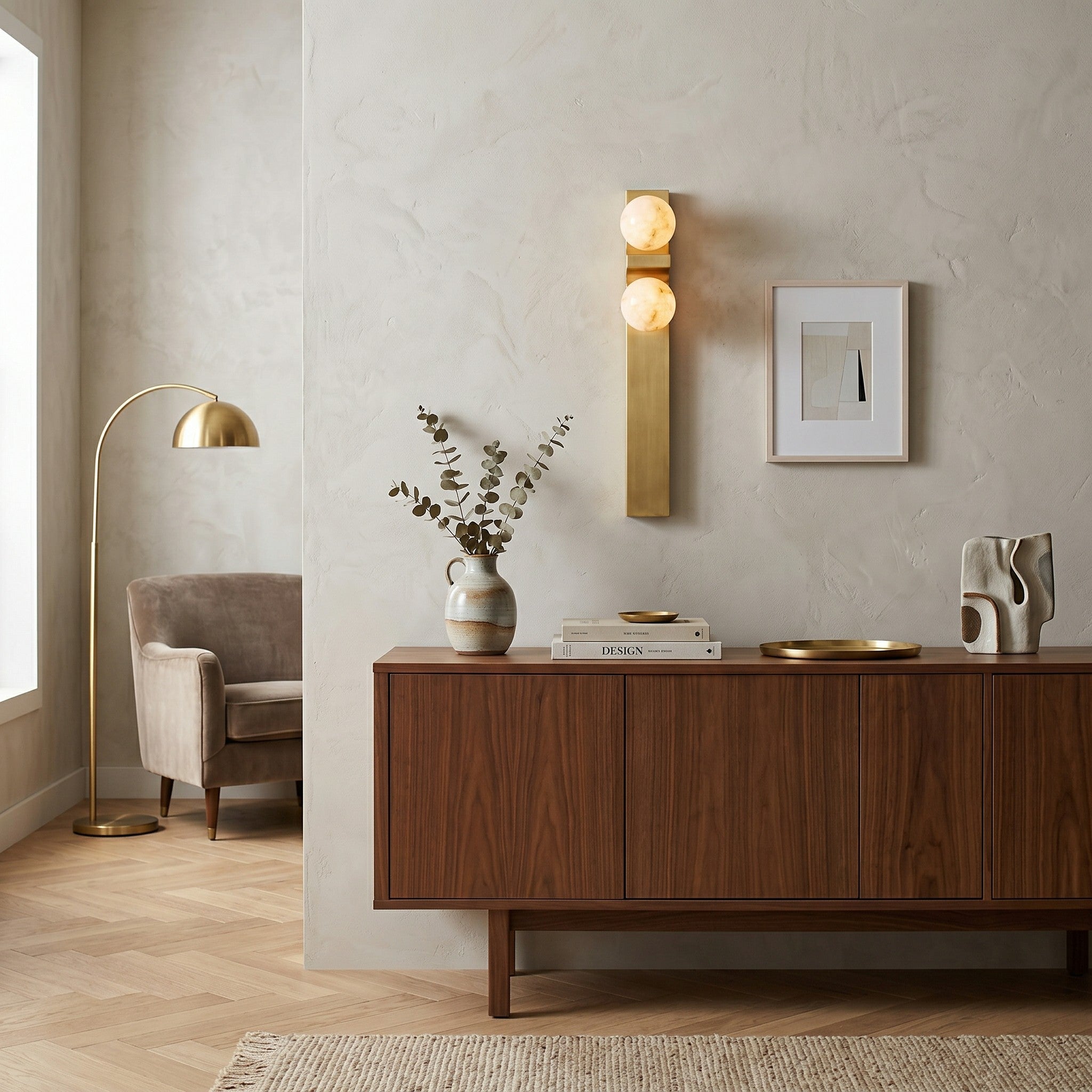 Auralen Alabaster Wall Sconce