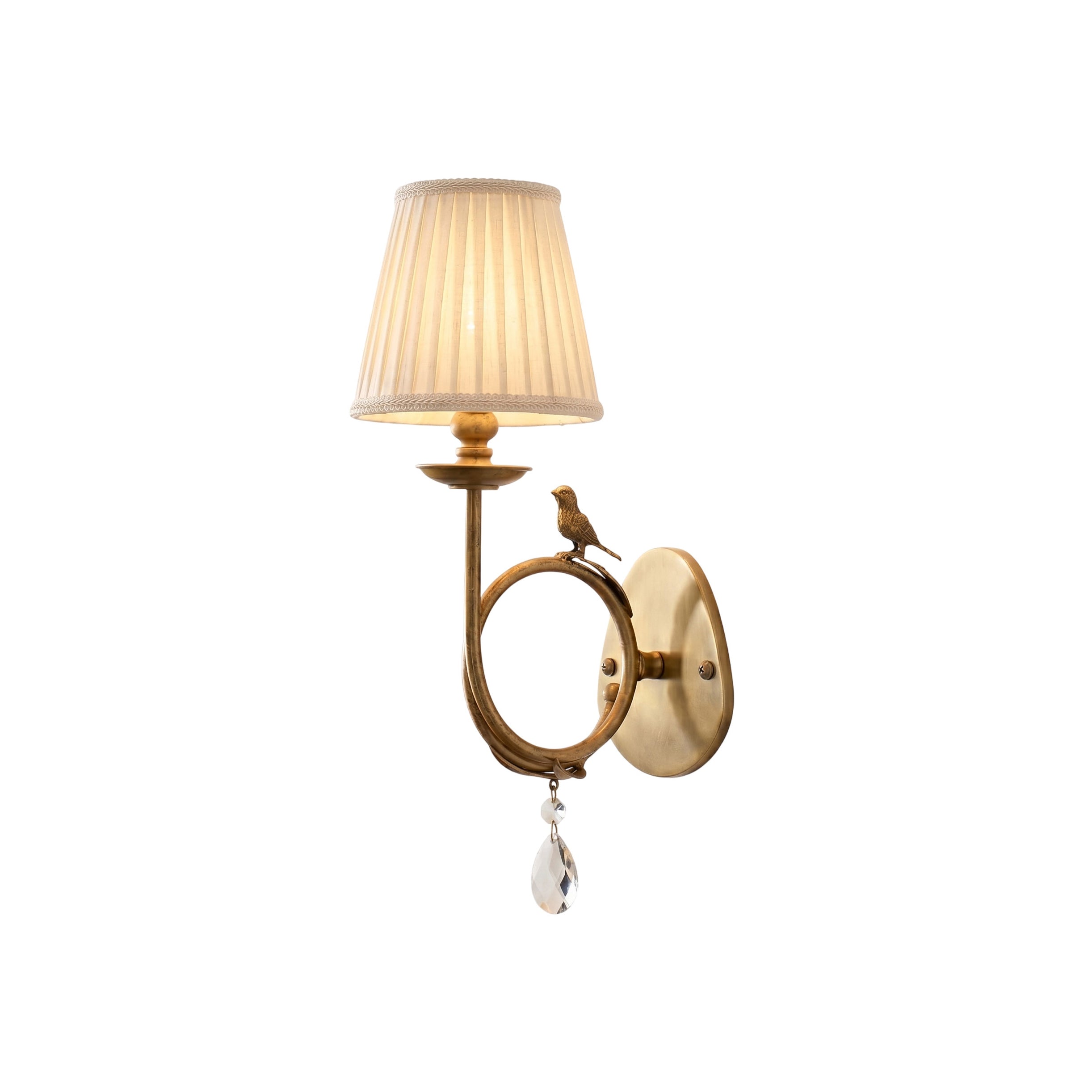 Orvienne Bird Fabric Wall Sconce