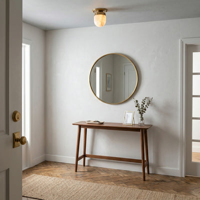 Ardenvale Shaped Alabaster Flush Mount Ceiling Light