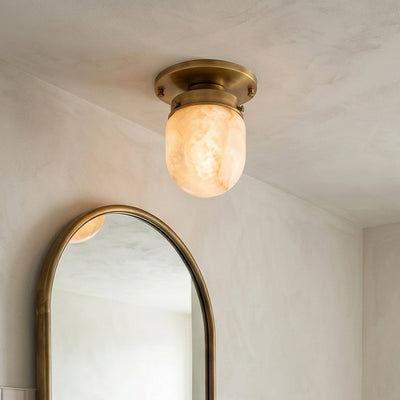 Ardenvale Shaped Alabaster Flush Mount Ceiling Light