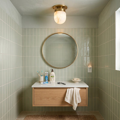 Ardenvale Shaped Alabaster Flush Mount Ceiling Light