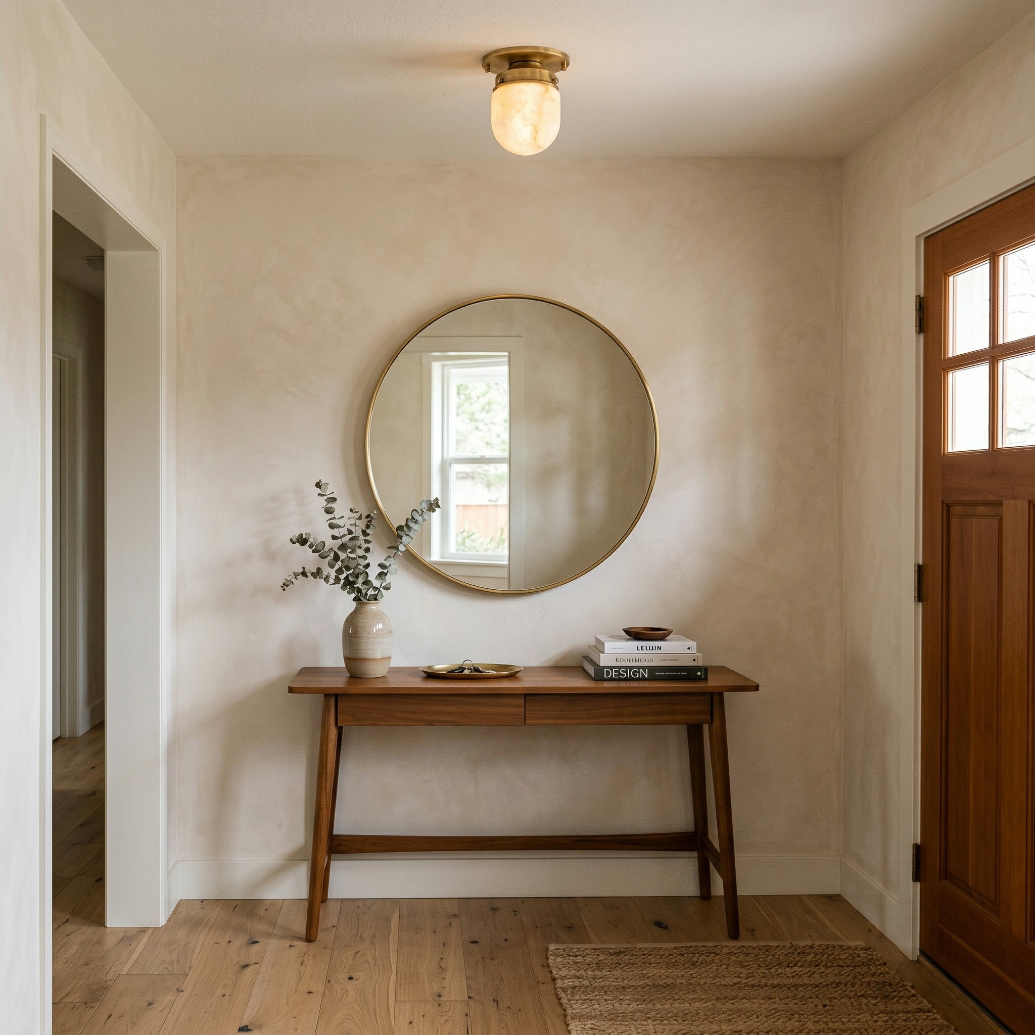 Ardenvale Shaped Alabaster Flush Mount Ceiling Light