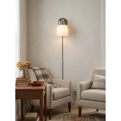 Celiaya Chart Glass Plug-in Wall Sconce