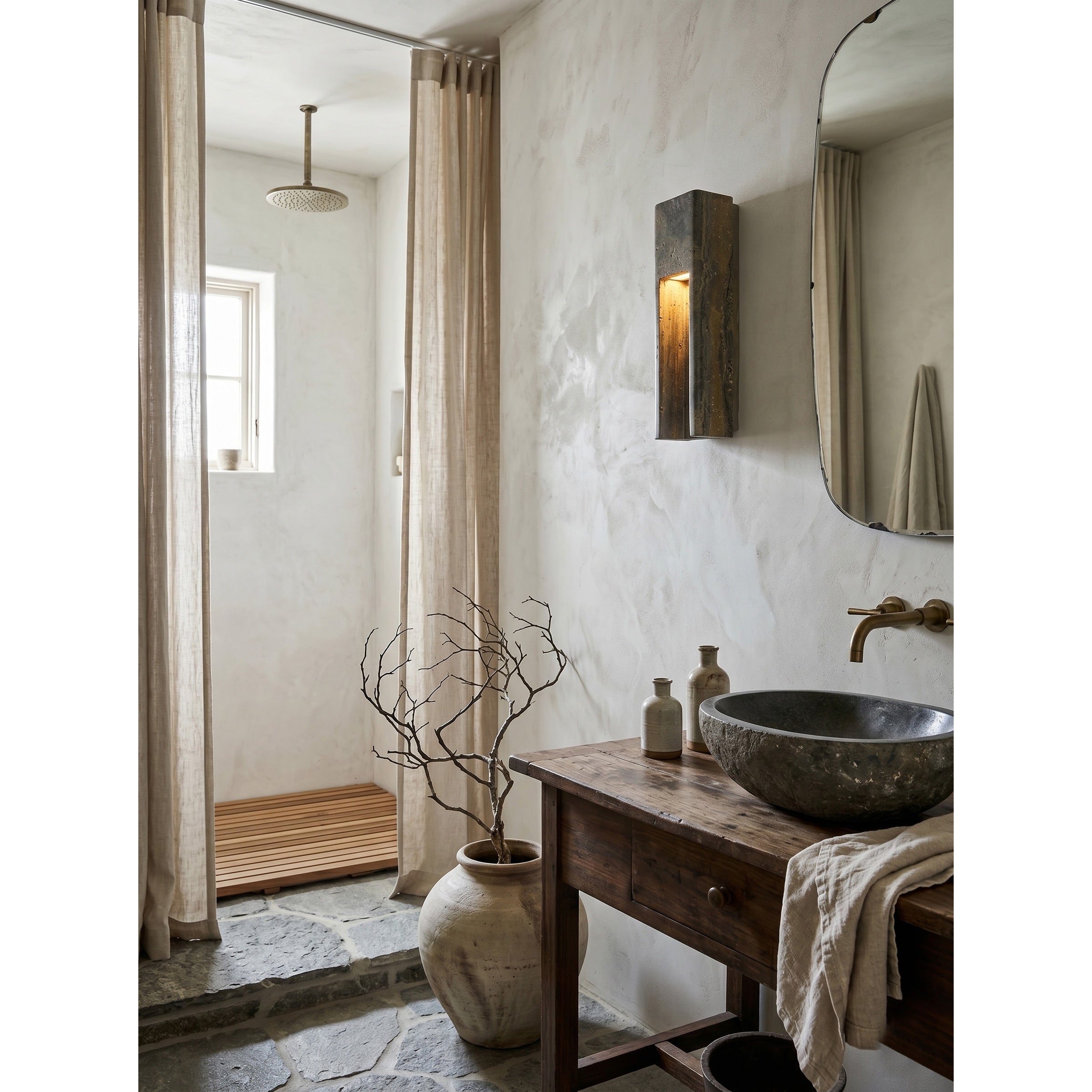 Graziano Travertine Wall Sconce