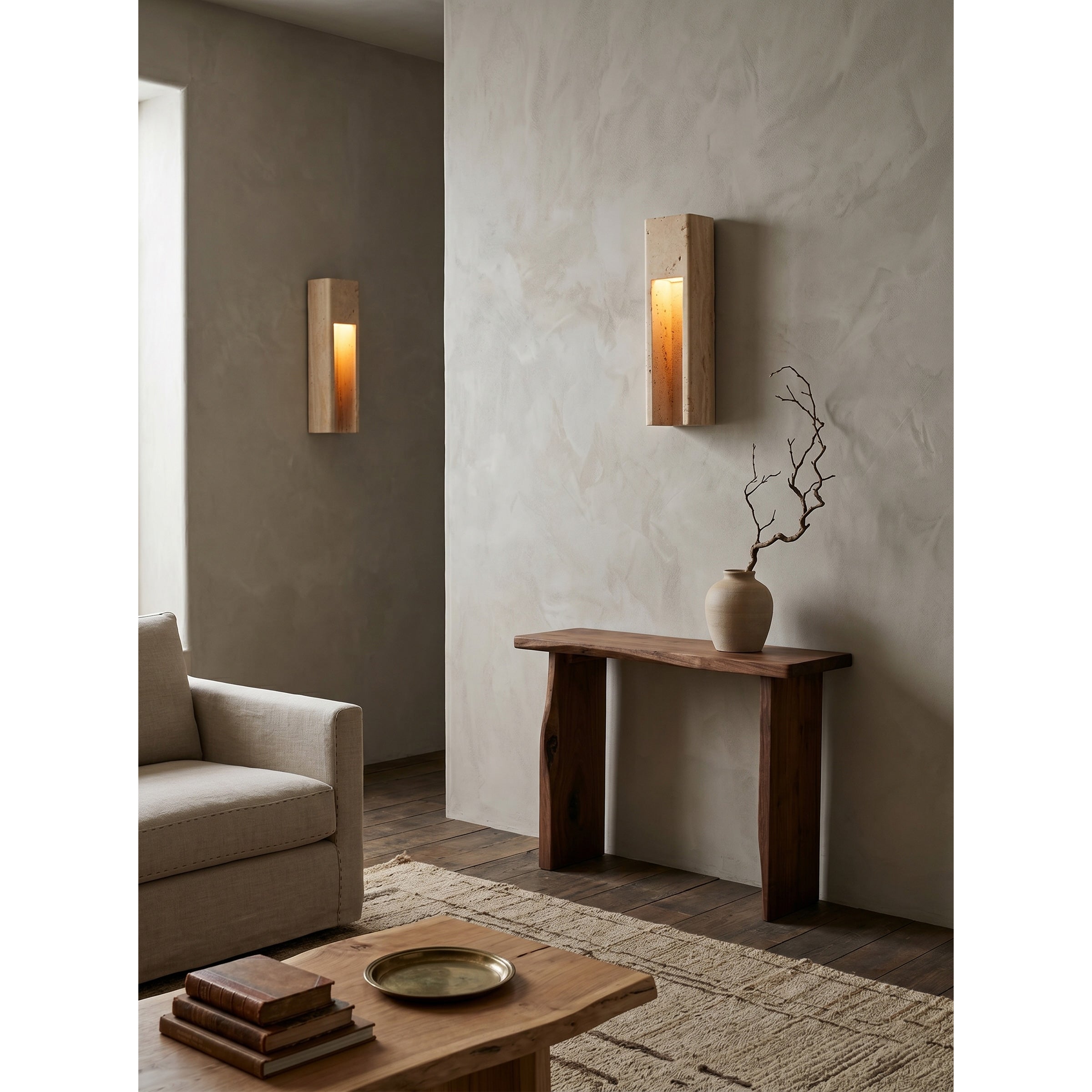 Graziano Travertine Wall Sconce