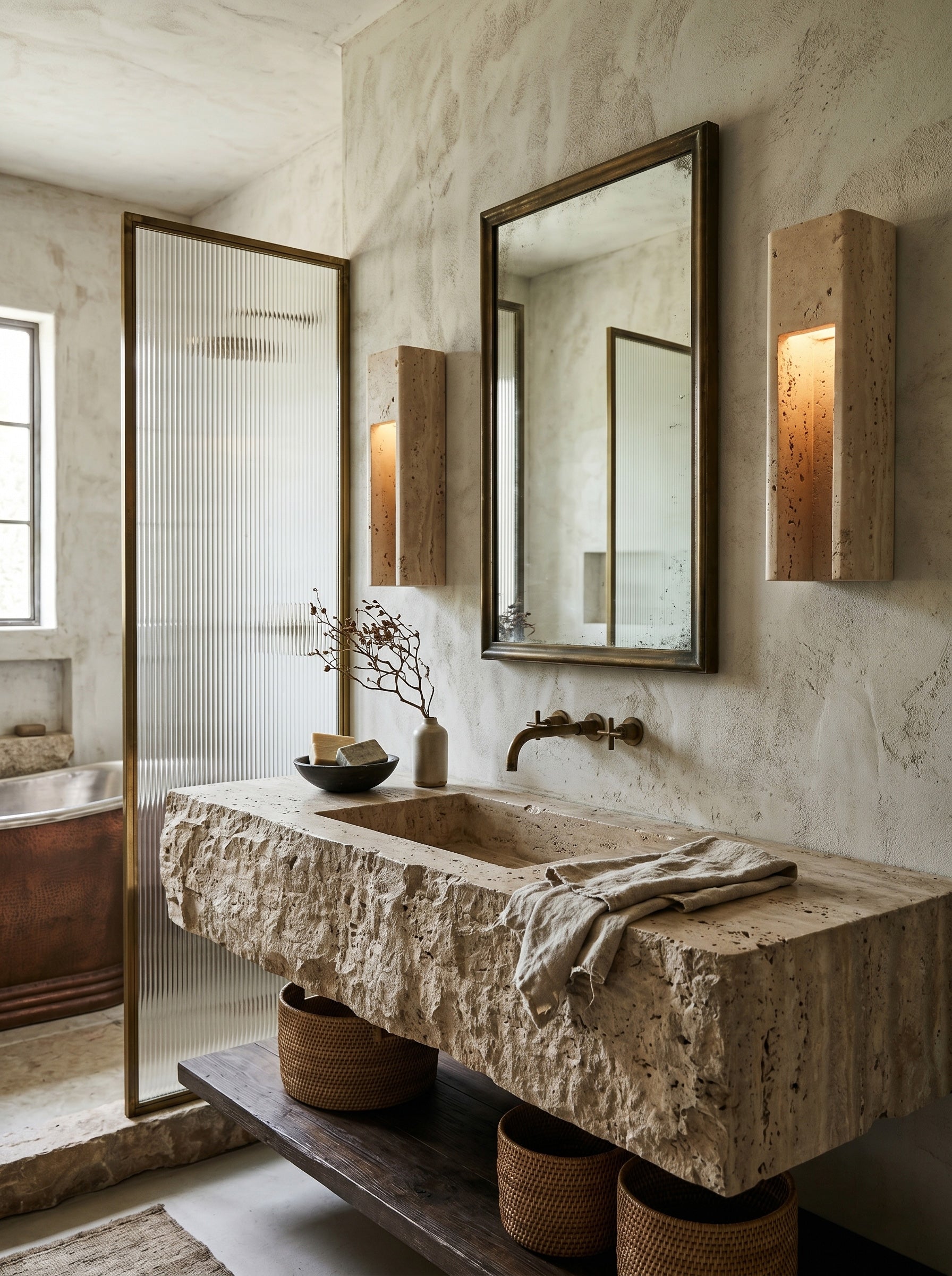 Graziano Travertine Wall Sconce