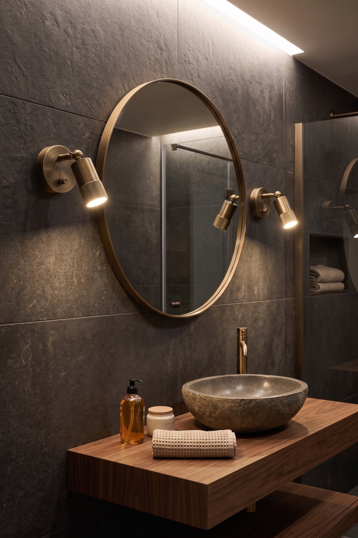 Ardencourt Brass Spotlight Indoor Wall Light