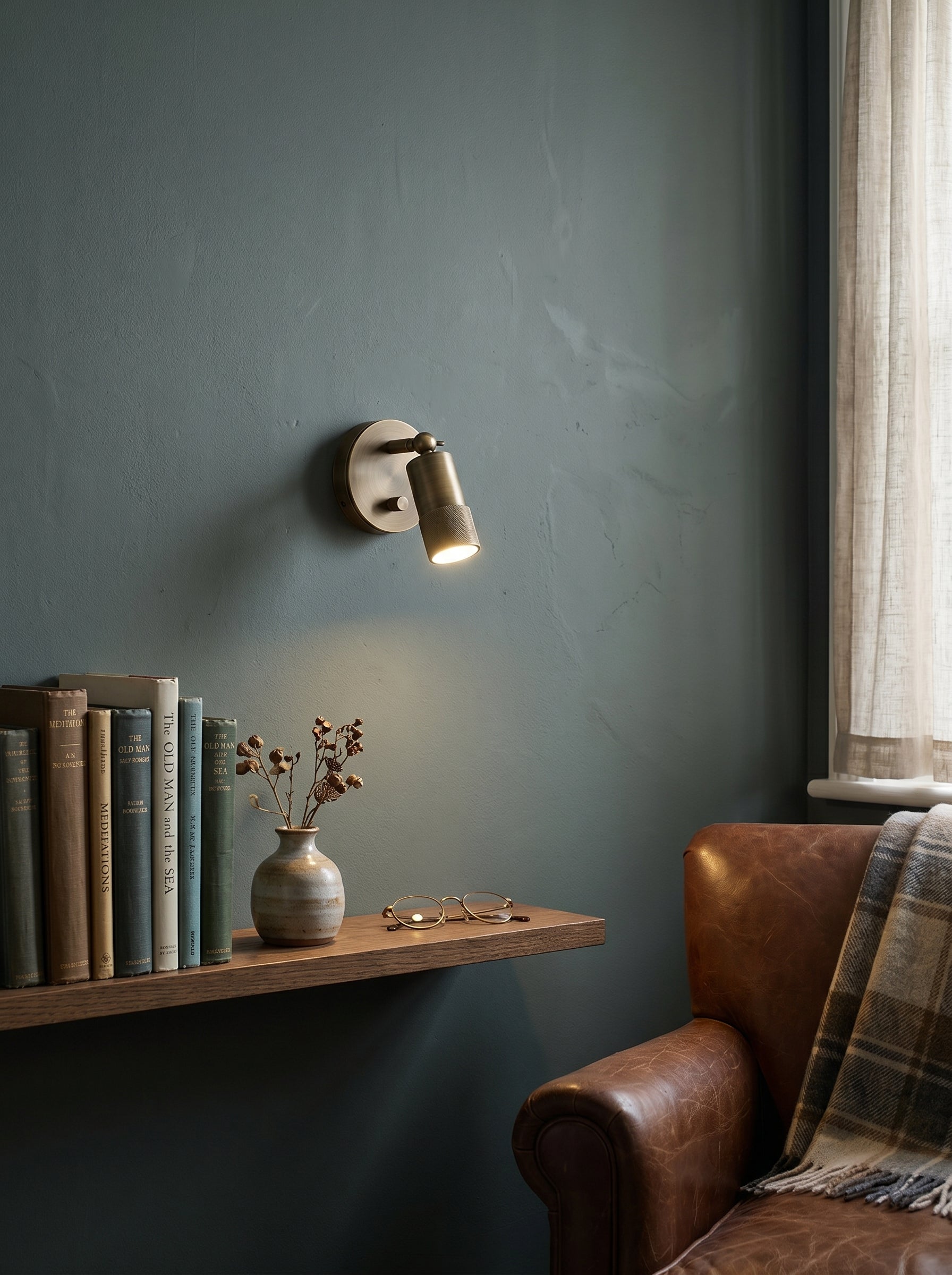 Ardencourt Brass Spotlight Indoor Wall Light