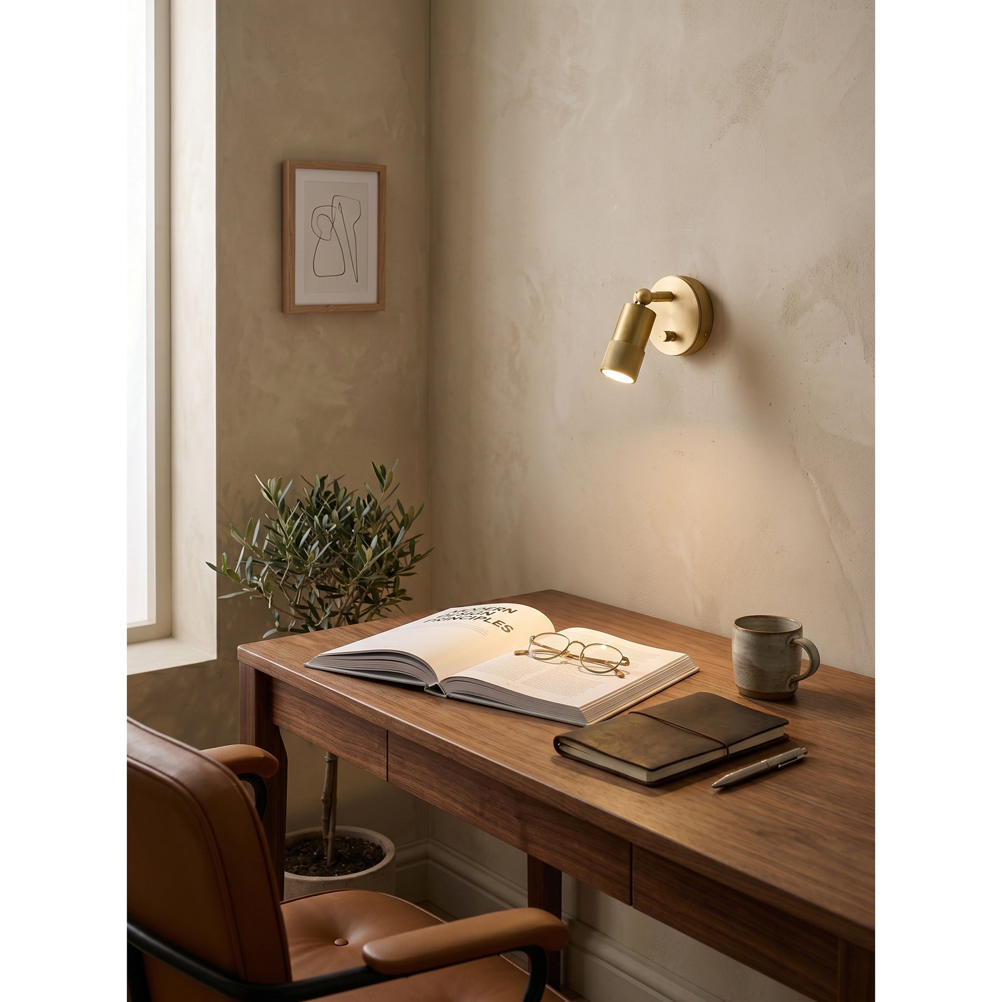 Ardencourt Brass Spotlight Indoor Wall Light