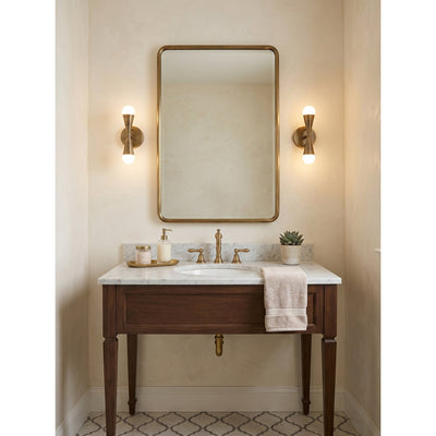 Karma Elvior Brass Double Wall Sconce