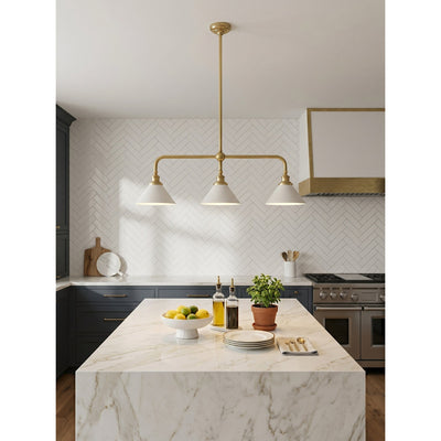 Oriivaria Brass Elegance Chandelier 3 Heads