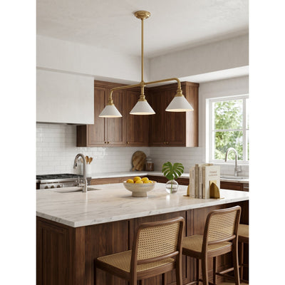 Oriivaria Brass Elegance Chandelier 3 Heads