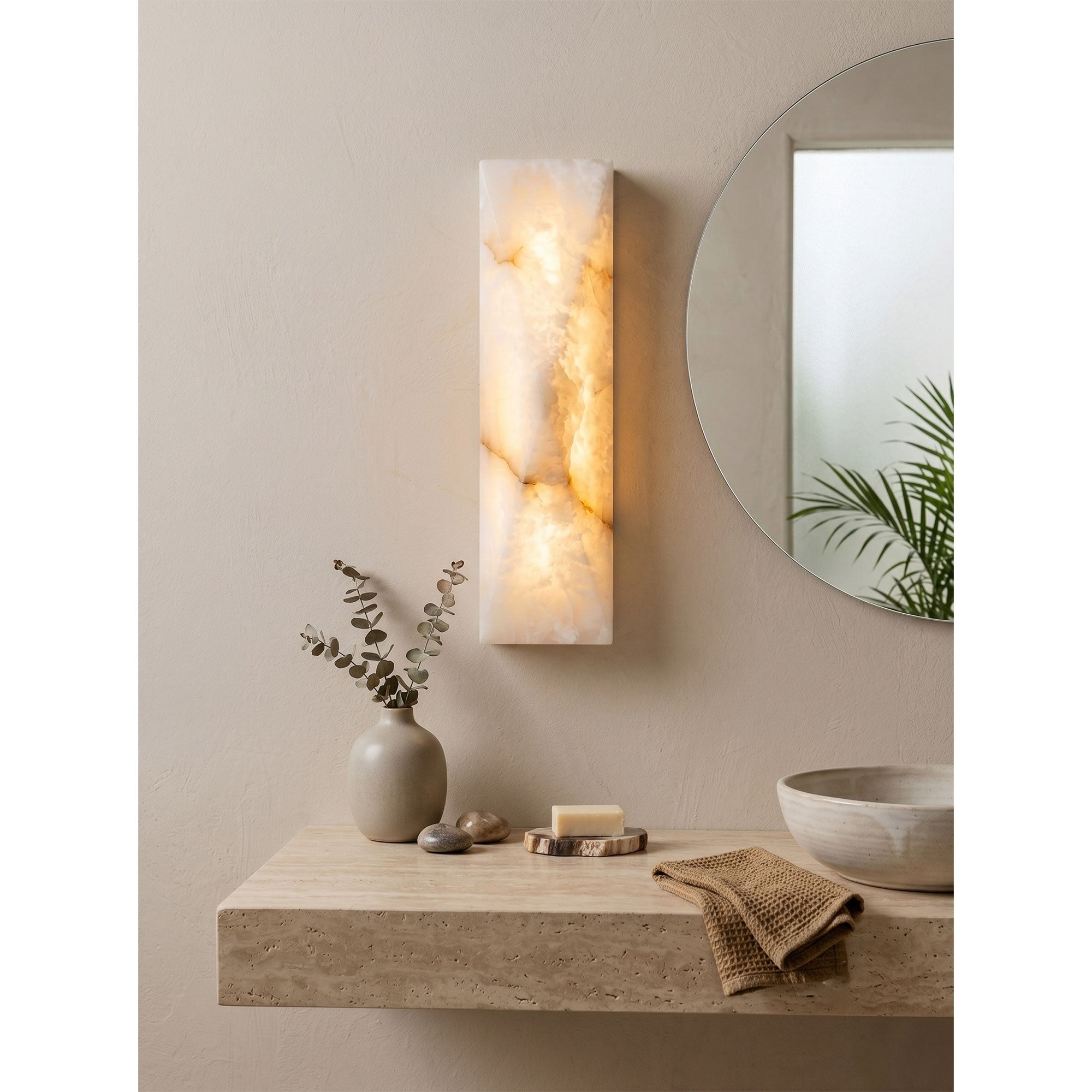 Delawood Alabaster Indoor Wall Light