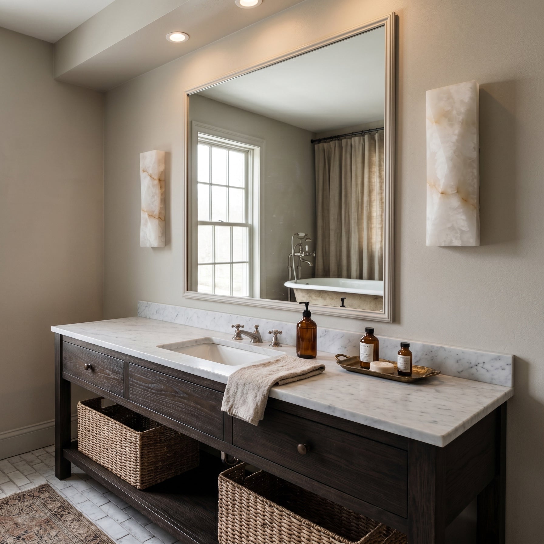 Delawood Alabaster Indoor Wall Light