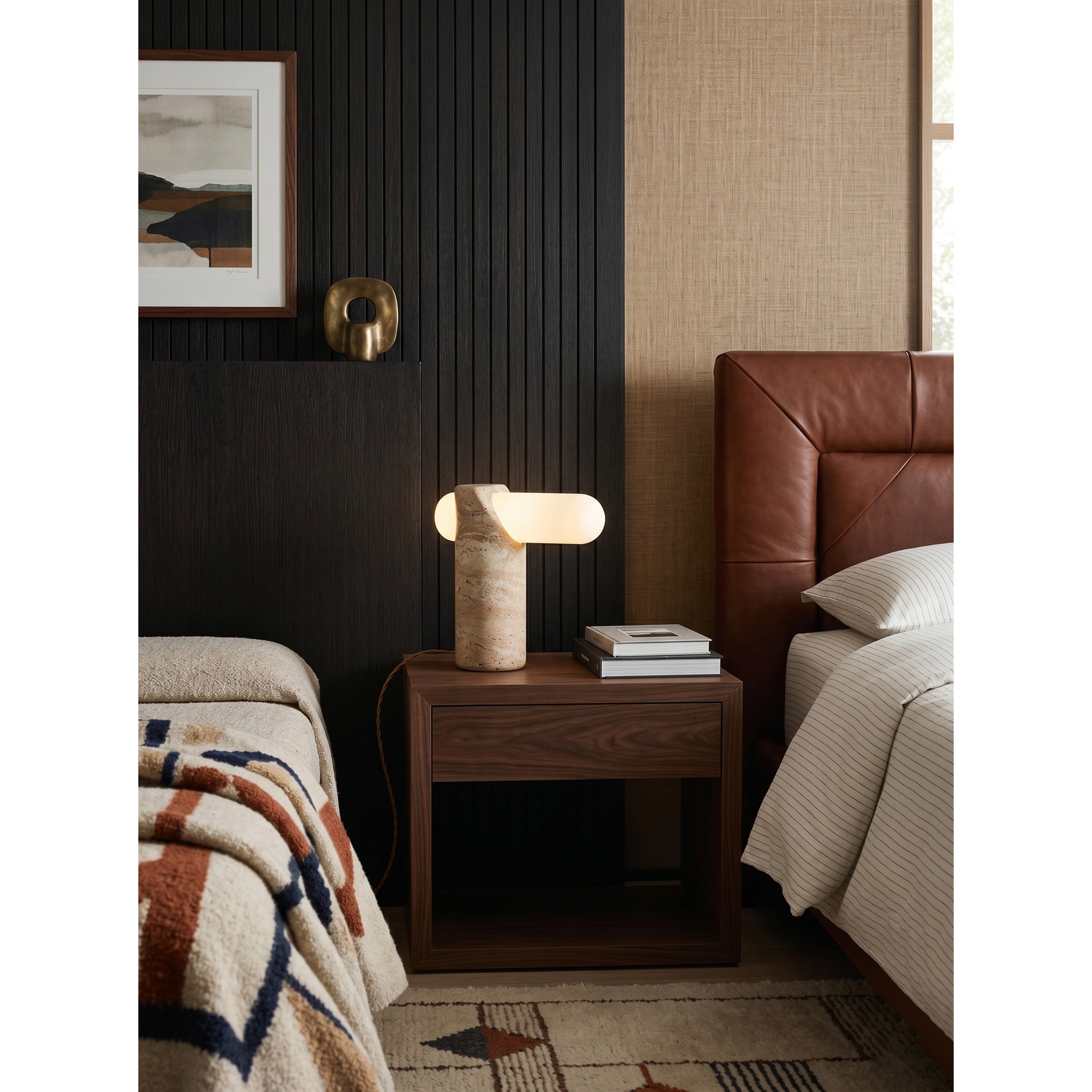 Marwen Travertine Table Lamp