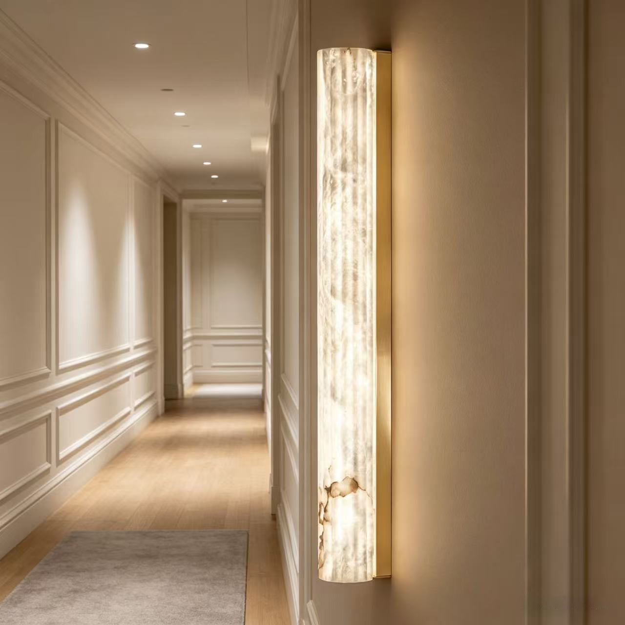 Wrenhaven Alabaster Roller Indoor Wall Light