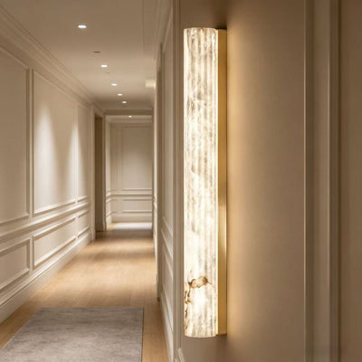 Wrenhaven Alabaster Roller Indoor Wall Light