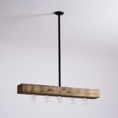 Ravenhaven Wood Beam Island Chandelier