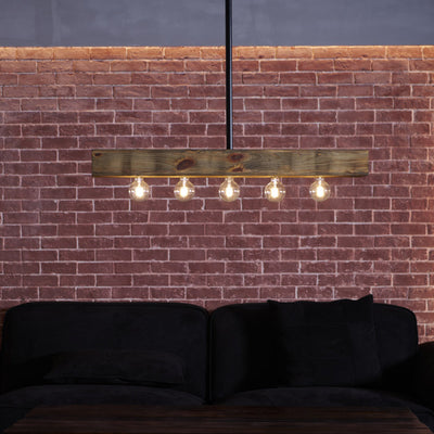 Ravenhaven Wood Beam Island Chandelier