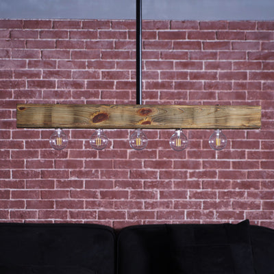 Ravenhaven Wood Beam Island Chandelier