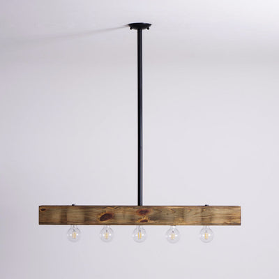 Ravenhaven Wood Beam Island Chandelier