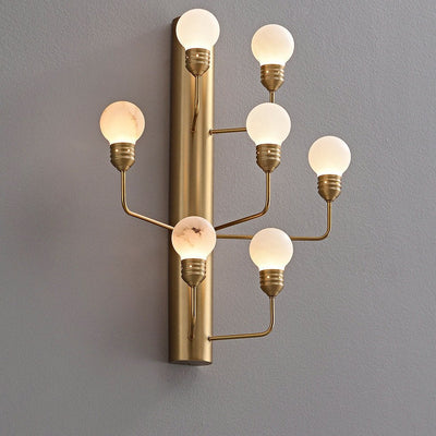 Albelina Alabaster Globe Wall Sconce
