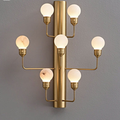 Albelina Alabaster Globe Wall Sconce