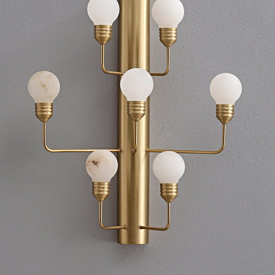 Albelina Alabaster Globe Wall Sconce