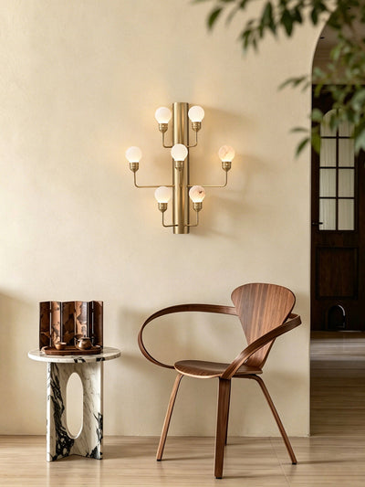 Albelina Alabaster Globe Wall Sconce