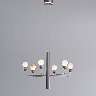 Alberaine Tiered Alabaster Globe Chandelier