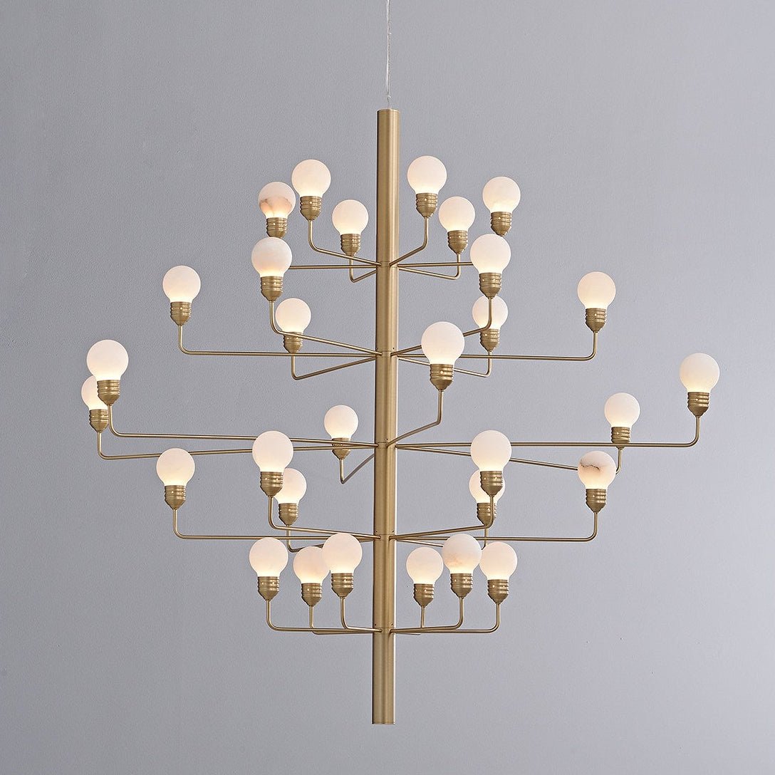 Alberaine Tiered Alabaster Globe Chandelier
