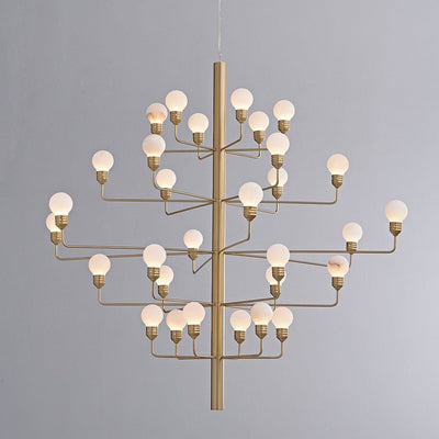 Alberaine Tiered Alabaster Globe Chandelier
