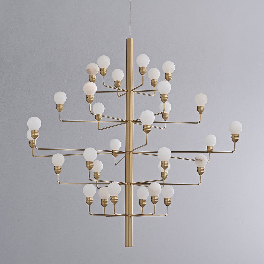 Alberaine Tiered Alabaster Globe Chandelier