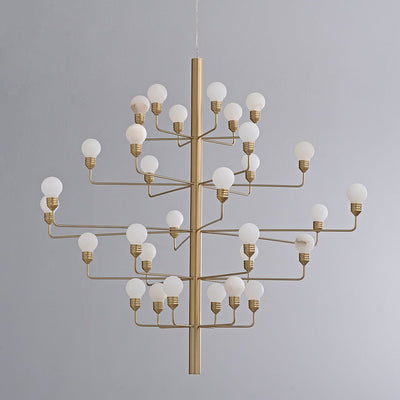 Alberaine Tiered Alabaster Globe Chandelier