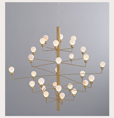 Alberaine Tiered Alabaster Globe Chandelier