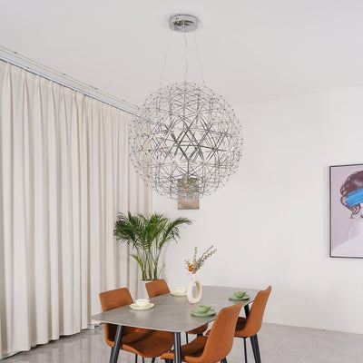 Delcourt Silver Spark Ball Pendant Light