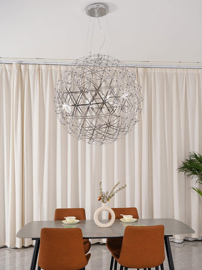 Delcourt Silver Spark Ball Pendant Light