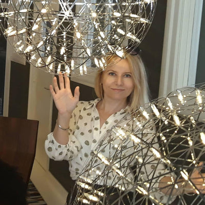 Delcourt Silver Spark Ball Pendant Light