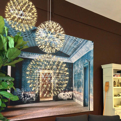 Delcourt Silver Spark Ball Pendant Light