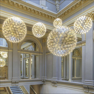 Delcourt Silver Spark Ball Pendant Light