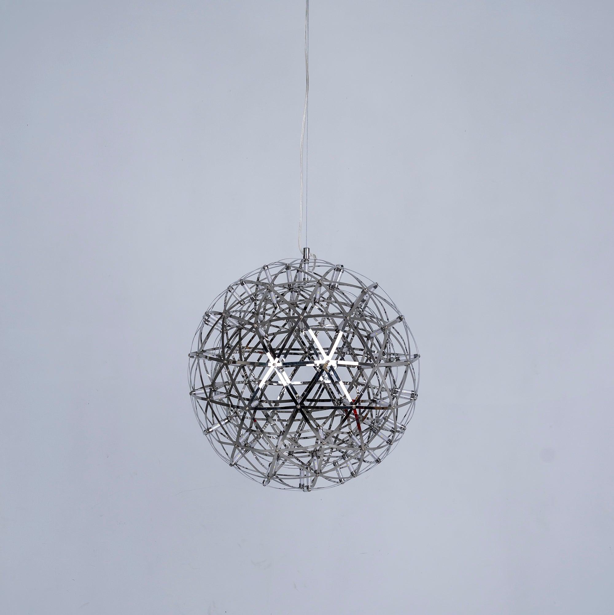 Delcourt Silver Spark Ball Pendant Light