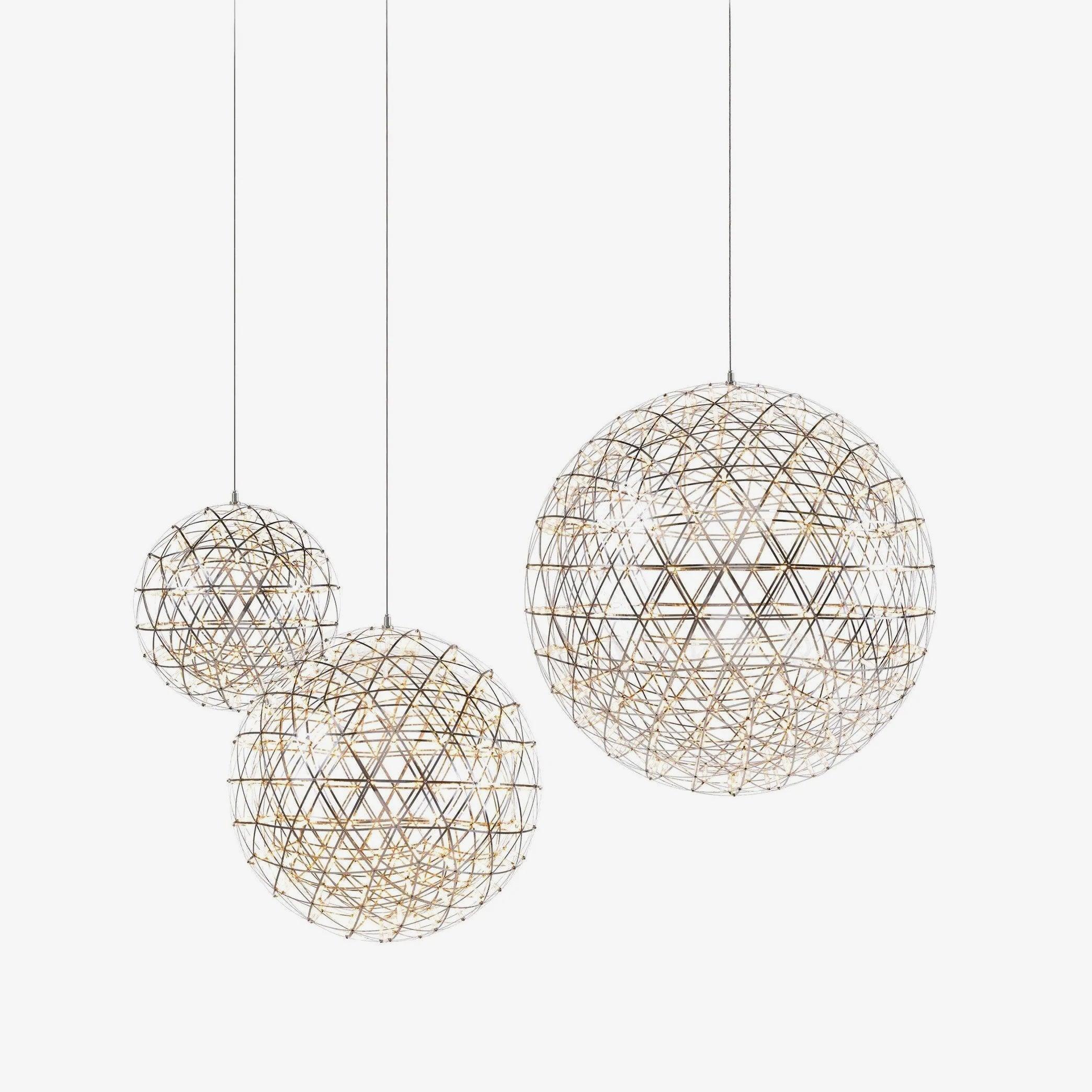 Delcourt Silver Spark Ball Pendant Light