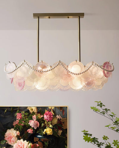 Celinine Chandelier Glass Disc Layered Playful