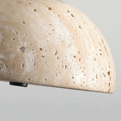 Tersus  Travertine Hourglass Pendant  Light Double-dome
