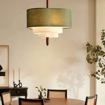 Ophel Green Fabric Pendant Lamp - Neutral Decor
