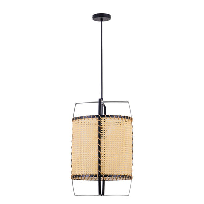 Kevis Pendant Lamp Rattan Cane Frame Industrial