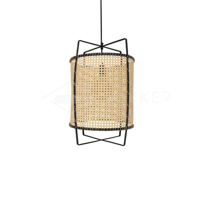 Kevis Pendant Lamp Rattan Cane Frame Industrial