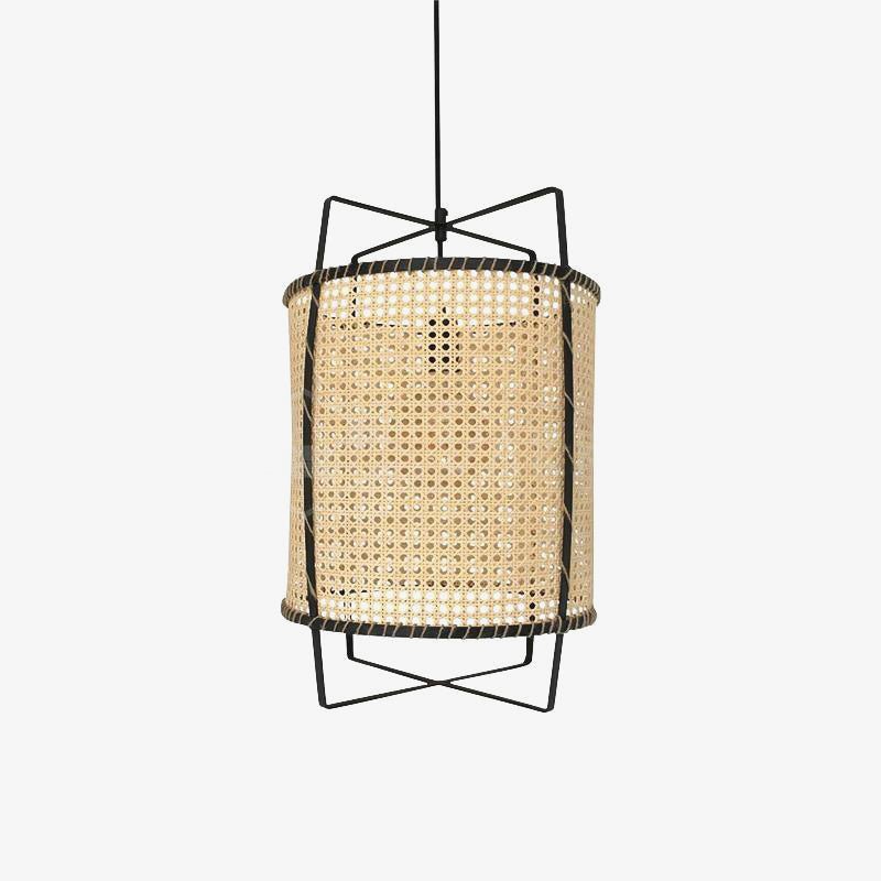 Kevis Pendant Lamp Rattan Cane Frame Industrial