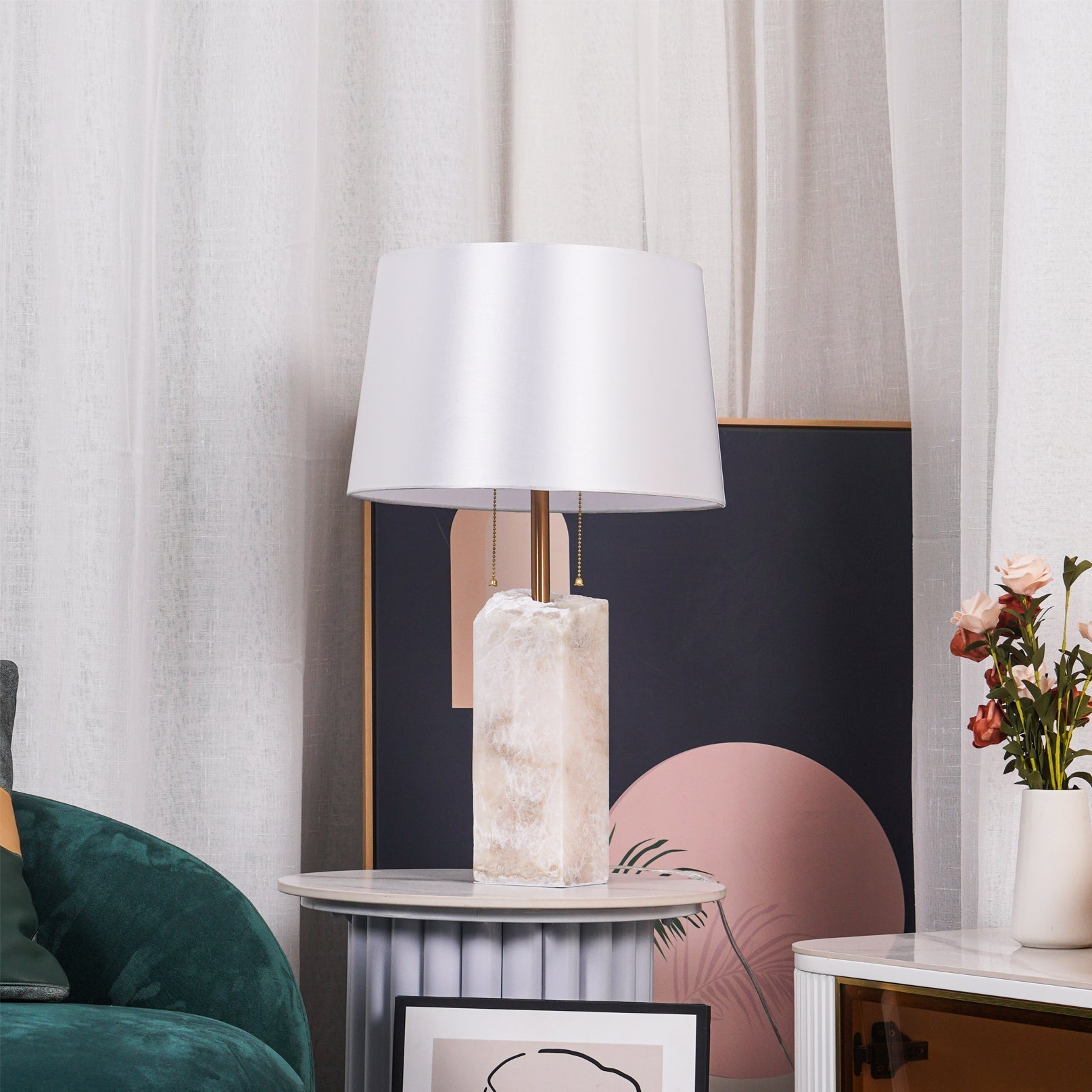 Gaveth Minimalist Alabaster Table Lamp